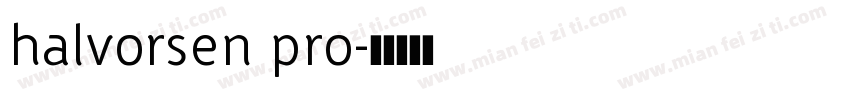 halvorsen pro字体转换